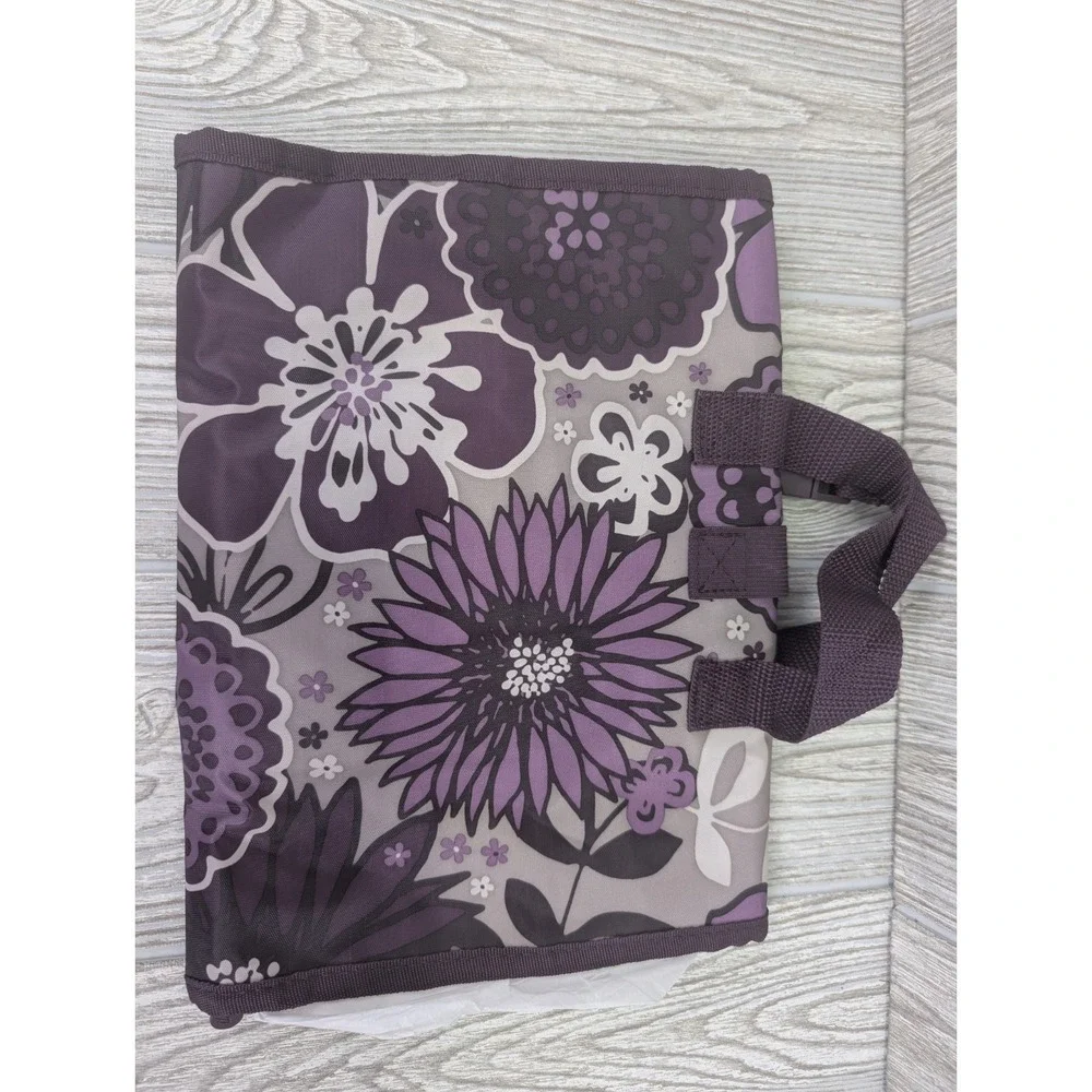 Thirty-One Timeless Beauty Toiletry Bag Plum Awesome Blossom Cosmetic Organizer